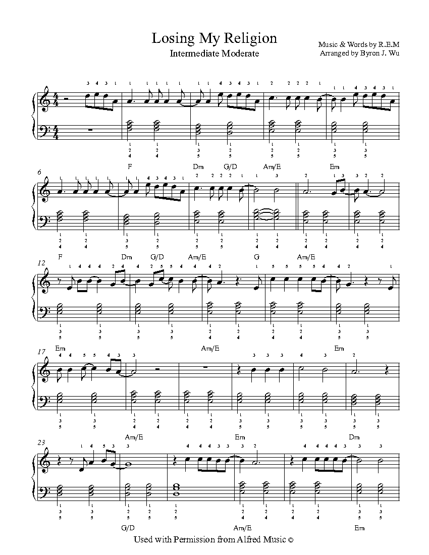 losing-my-religion-by-r-e-m-piano-sheet-music-intermediate-level