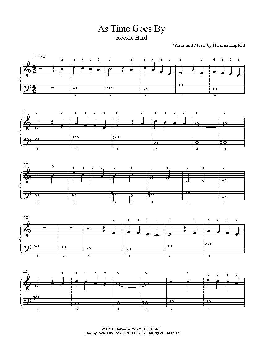 As Time Goes By Pdf Piano